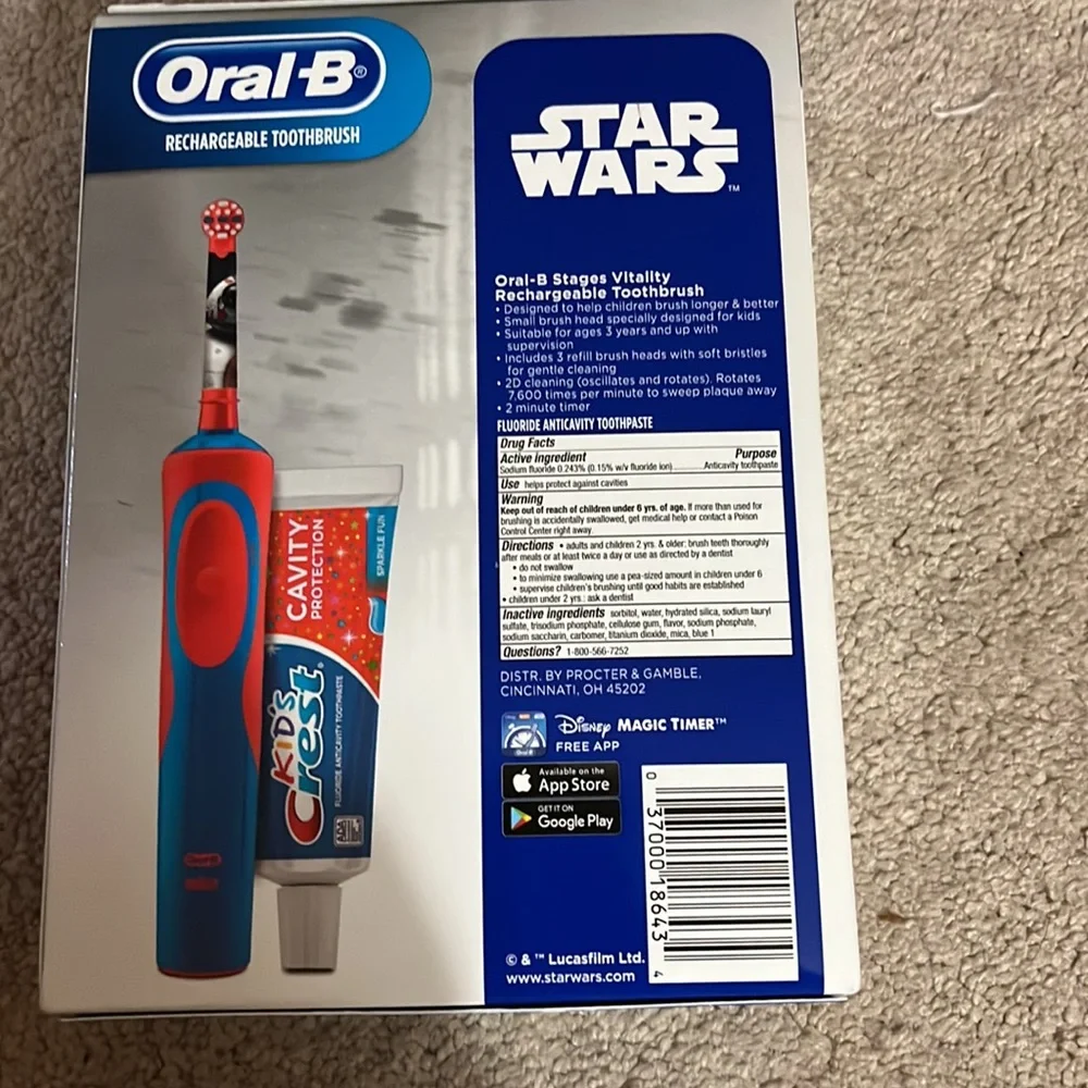 Oral B Star Wars rechargeable toothbrush